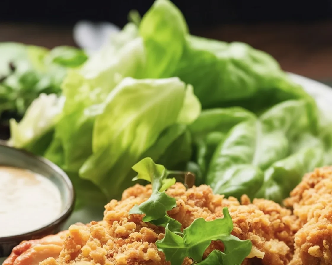 Savory Low-Carb Air Fryer Chicken that's Juicy and Delicious! 5 Crispy low-carb air fryer chicken served with seasoning on a plate.
