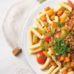 A colorful array of GLP-1 friendly recipes rich in protein and fiber.